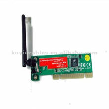 Nouveau 54M 11g Wireless LAN Wireless PCI Carte réseau sans fil + Antenne